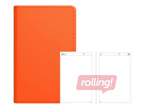 Dienasgrāmata - piezīmju bloks, Mini A8, punktotas lapas, oranžs