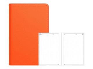 Dienasgrāmata - piezīmju bloks, Mini A8, punktotas lapas, oranžs