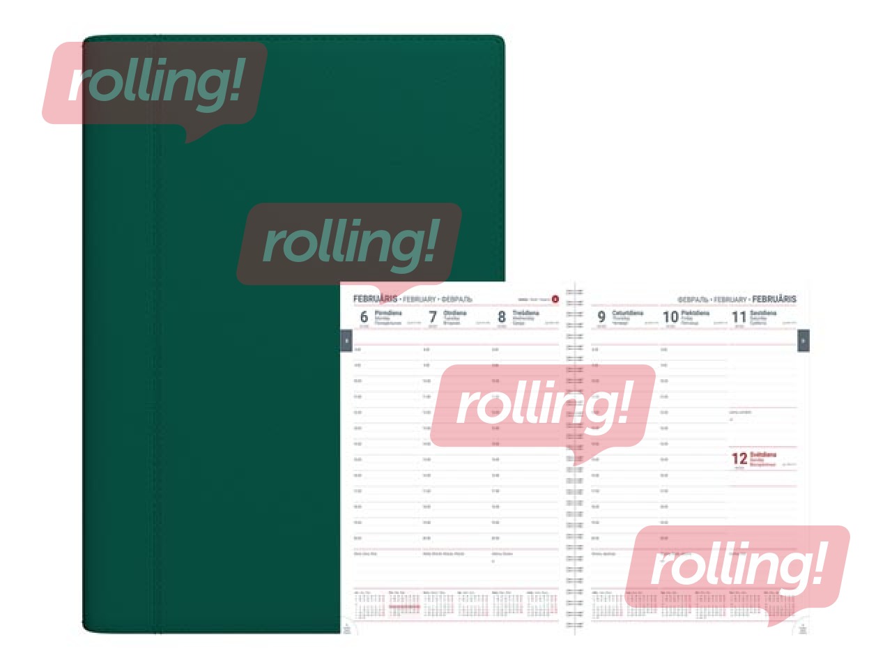 Dienasgrāmata VIP Spirex, A4, mākslīgā āda, tumši zaļa