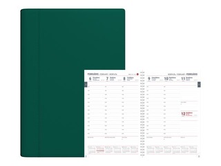 Dienasgrāmata VIP Spirex, A4, mākslīgā āda, tumši zaļa