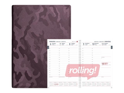 Dienasgrāmata VIP Spirex, A4, mākslīgā āda, metāliski brūna