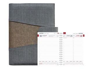 Dienasgrāmata Boss Exclusive, A5, pelēks/gaiši brūns