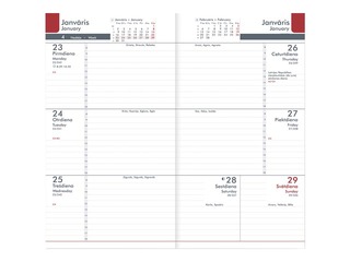 Kabatas kalendārs Midi, mākslīgā āda, metāliski bēša