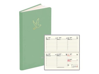 Kabatas kalendārs Lady, mākslīgā āda Soft, salvijas zaļš