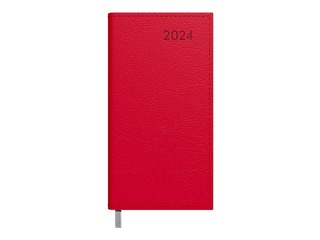 Kabatas kalendārs Midi, mākslīgā āda, sarkans