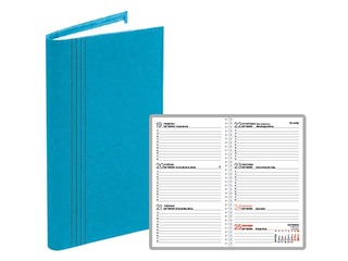 Kabatas kalendārs Pocket, mākslīgā āda, ar spirāli, salvijas zaļa