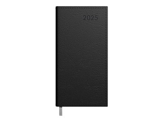 Kabatas kalendārs Midi, mākslīgā āda, melns