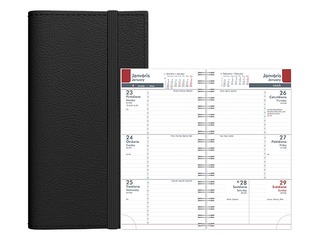 Kabatas kalendārs Midi Flex Nedēļa, melns