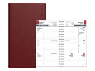Kabatas kalendārs Midiplan, bordo