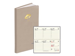 Kabatas kalendārs Lady, mākslīgā āda Soft, bēšs