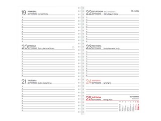 Kabatas kalendārs Pocket, mākslīgā āda, ar spirāli, zils