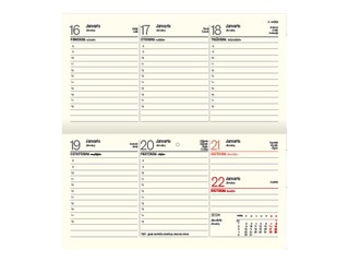 Kabatas kalendārs Lady ar apvāku, āda, melns