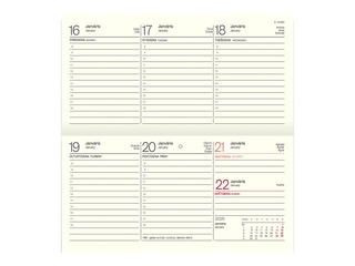 Kabatas kalendārs Lady ar apvāku, āda, zils