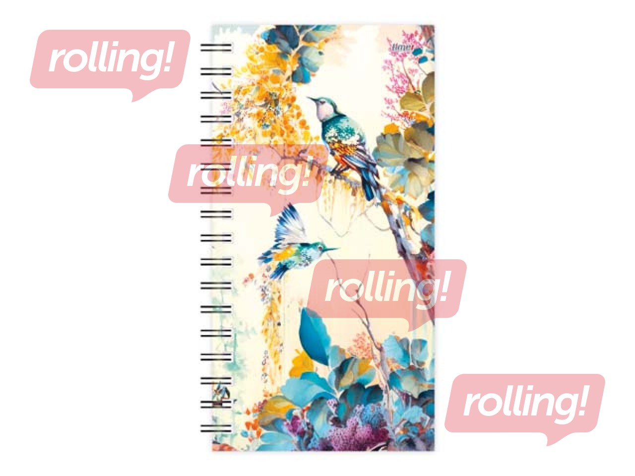 Kabatas kalendārs Midi Spiral Design, Blue Bird