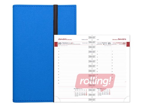 Kabatas kalendārs Midi Flex Diena, zils