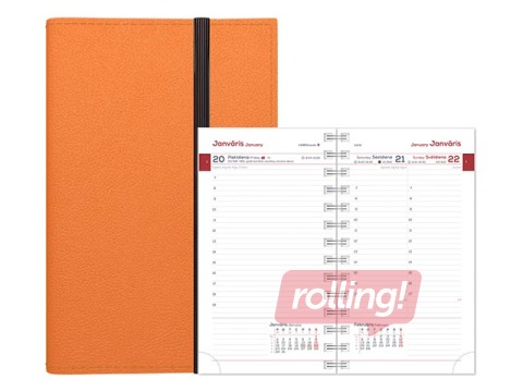 Kabatas kalendārs Midi Flex Diena, oranžs