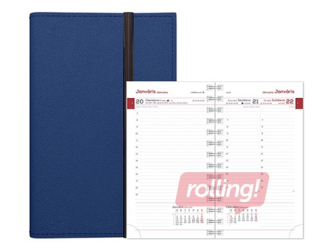 Kabatas kalendārs Midi Flex Diena, tumši zila