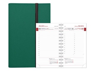 Kabatas kalendārs Midi Flex Diena, tumši zaļa