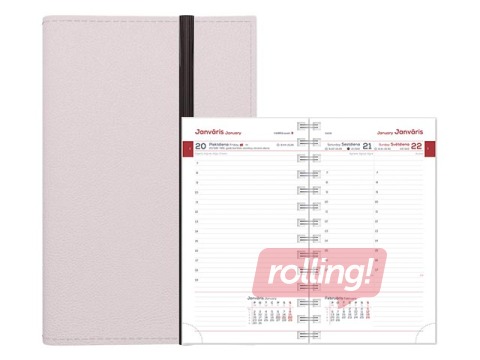 Kabatas kalendārs Midi Flex Diena, gaiši pelēks