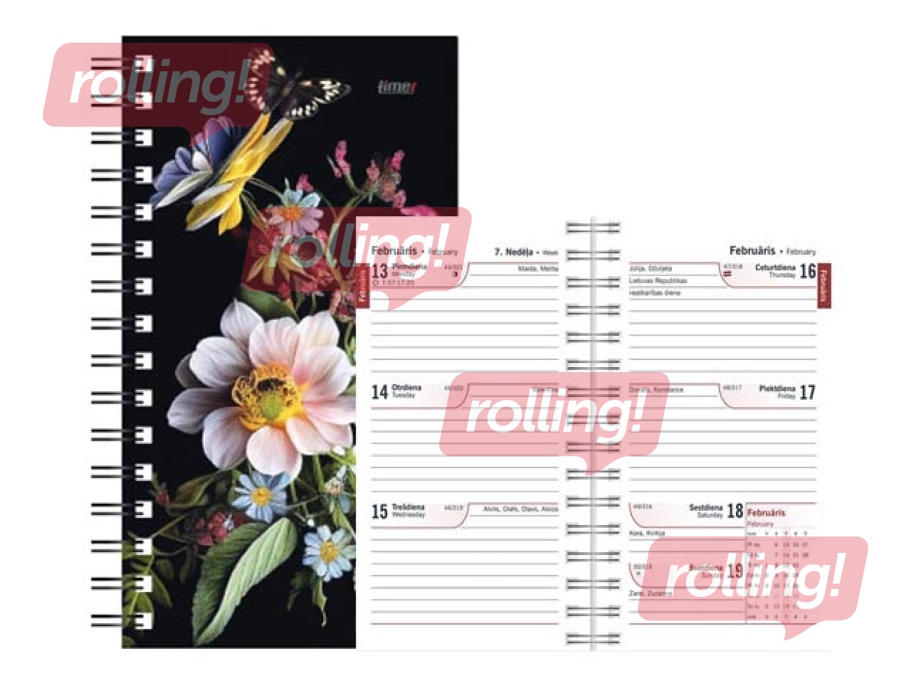 Kabatas kalendārs Mini Spiral Design, Midsummer