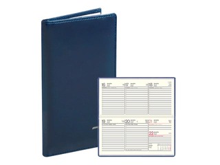 Kabatas kalendārs Lady, āda, zils