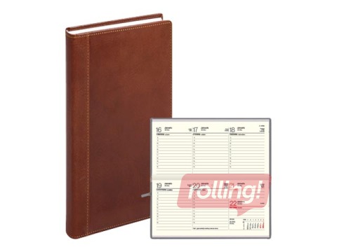 Kabatas kalendārs Lady, tamponato āda, brūna