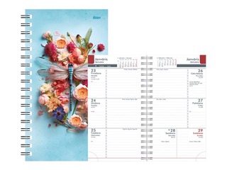 Kabatas kalendārs Midi Spiral Design, Dragonfly