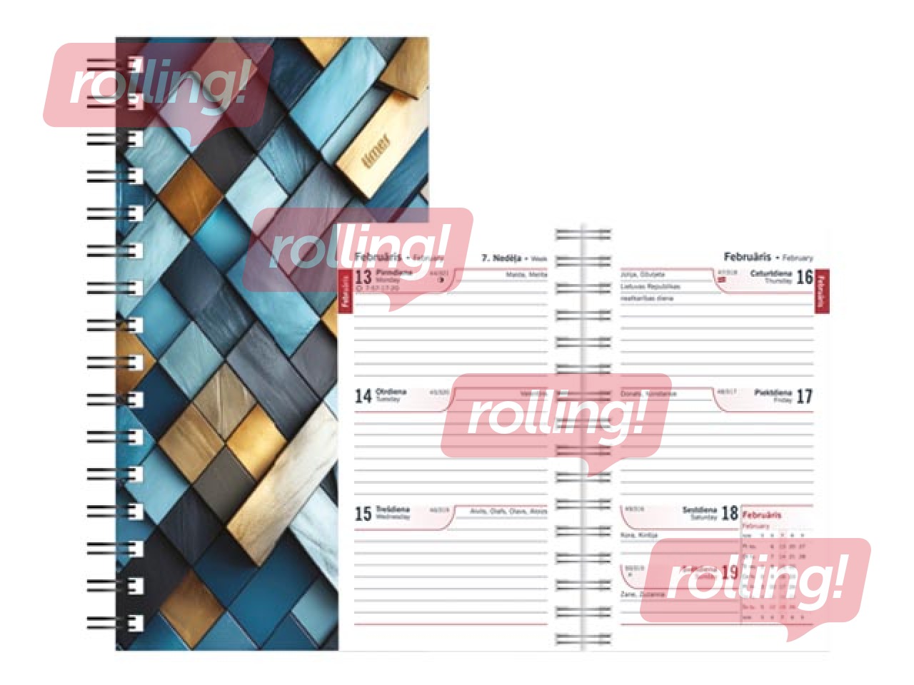 Kabatas kalendārs Mini Spiral Design, Artisan