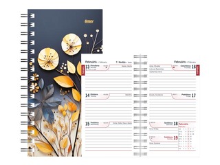 Kabatas kalendārs Mini Spiral Design, Night Light