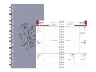 Kabatas kalendārs Midi Spiral Cardboard, light grey 