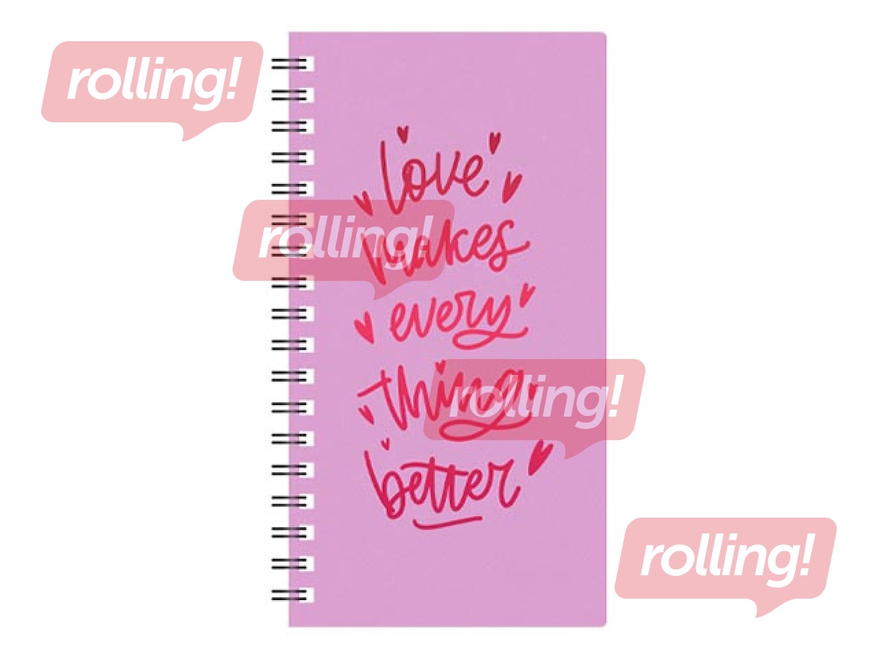 Kabatas kalendārs Midi Spiral Cardboard, delicate pink 