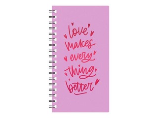 Kabatas kalendārs Midi Spiral Cardboard, delicate pink 