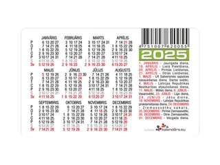 Kabatas kalendārs, divpusējs, Nr.8, 60x92mm