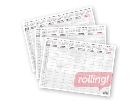 Galda plānotājs, A3, nedēļa