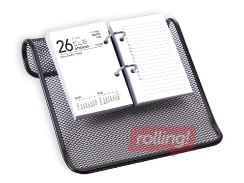 Galda pārliekamā kalendāra paliktnis, metāla, melns