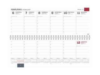 Galda kalendārs Memo Card, Golden Silk