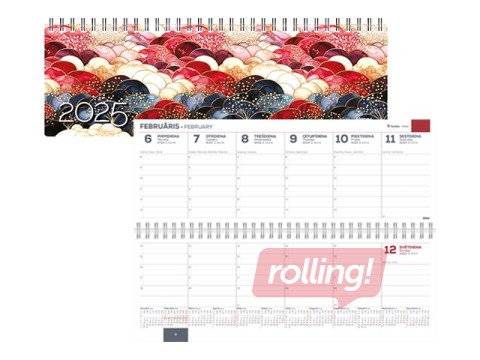 Galda kalendārs Memo Card, Golden Silk