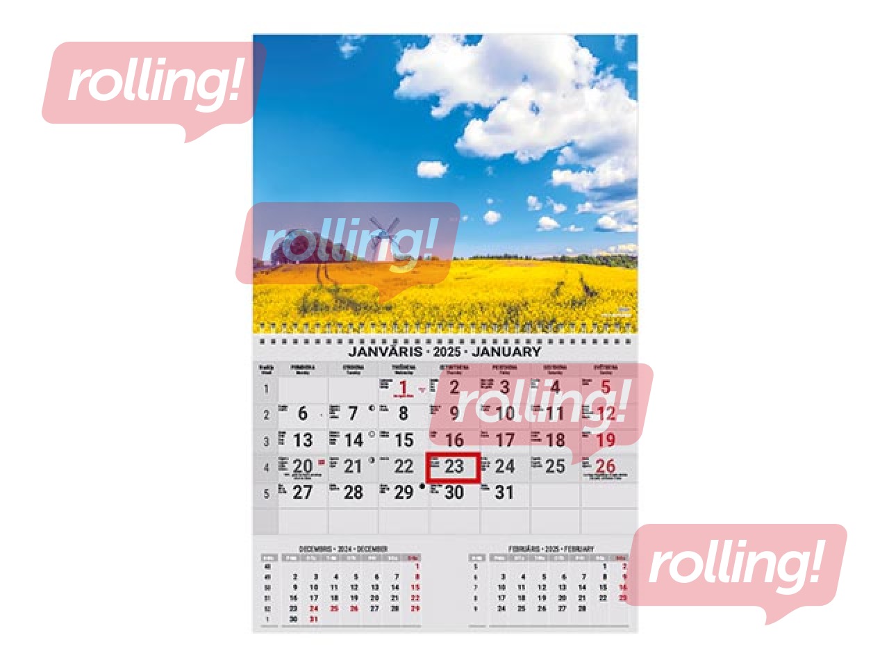 Sienas kalendārs Office Mini, Nr.7