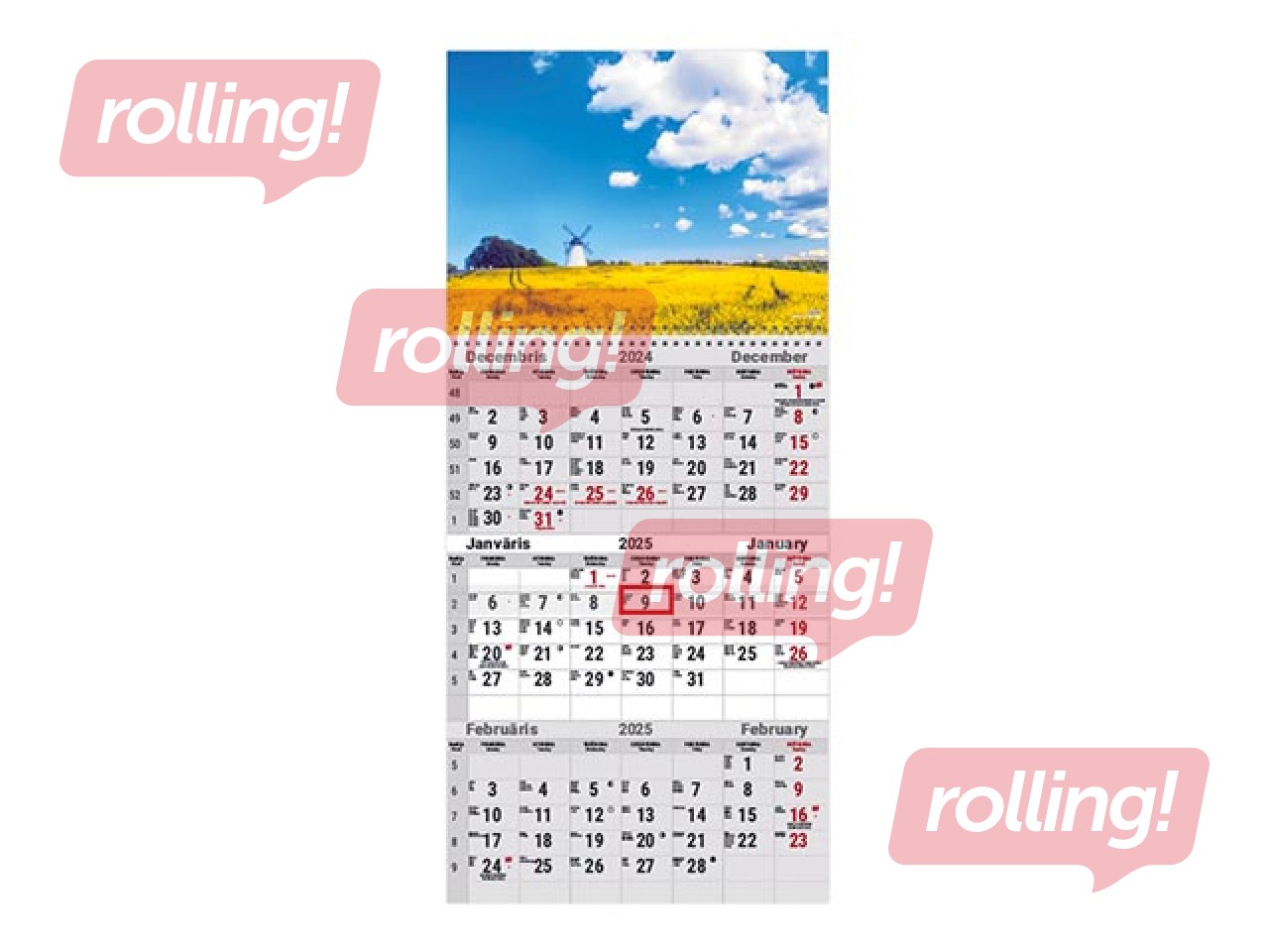 Sienas kalendārs Office, Nr.7