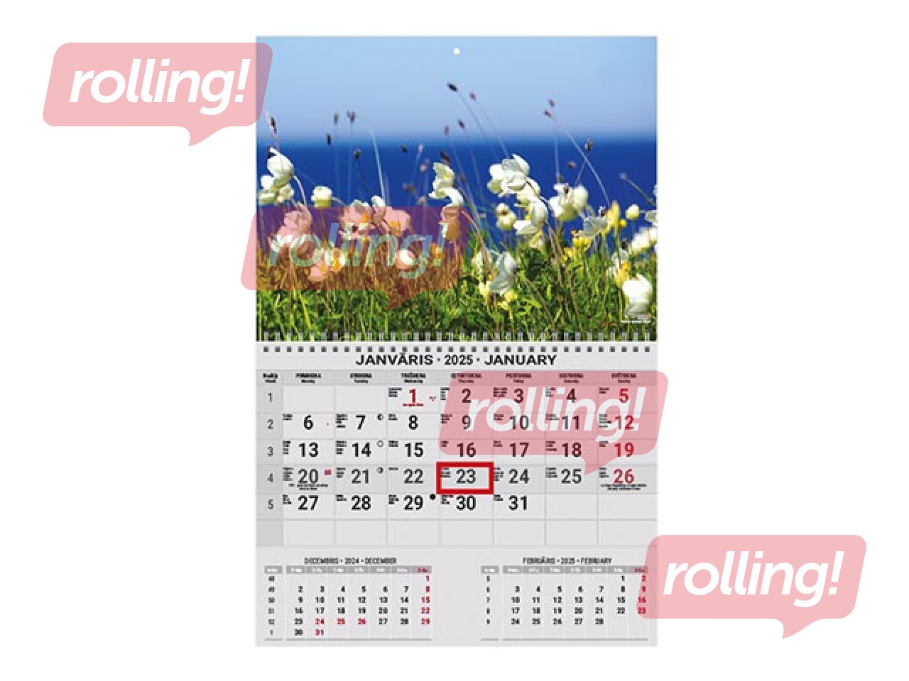 Sienas kalendārs Office Mini, Nr.1