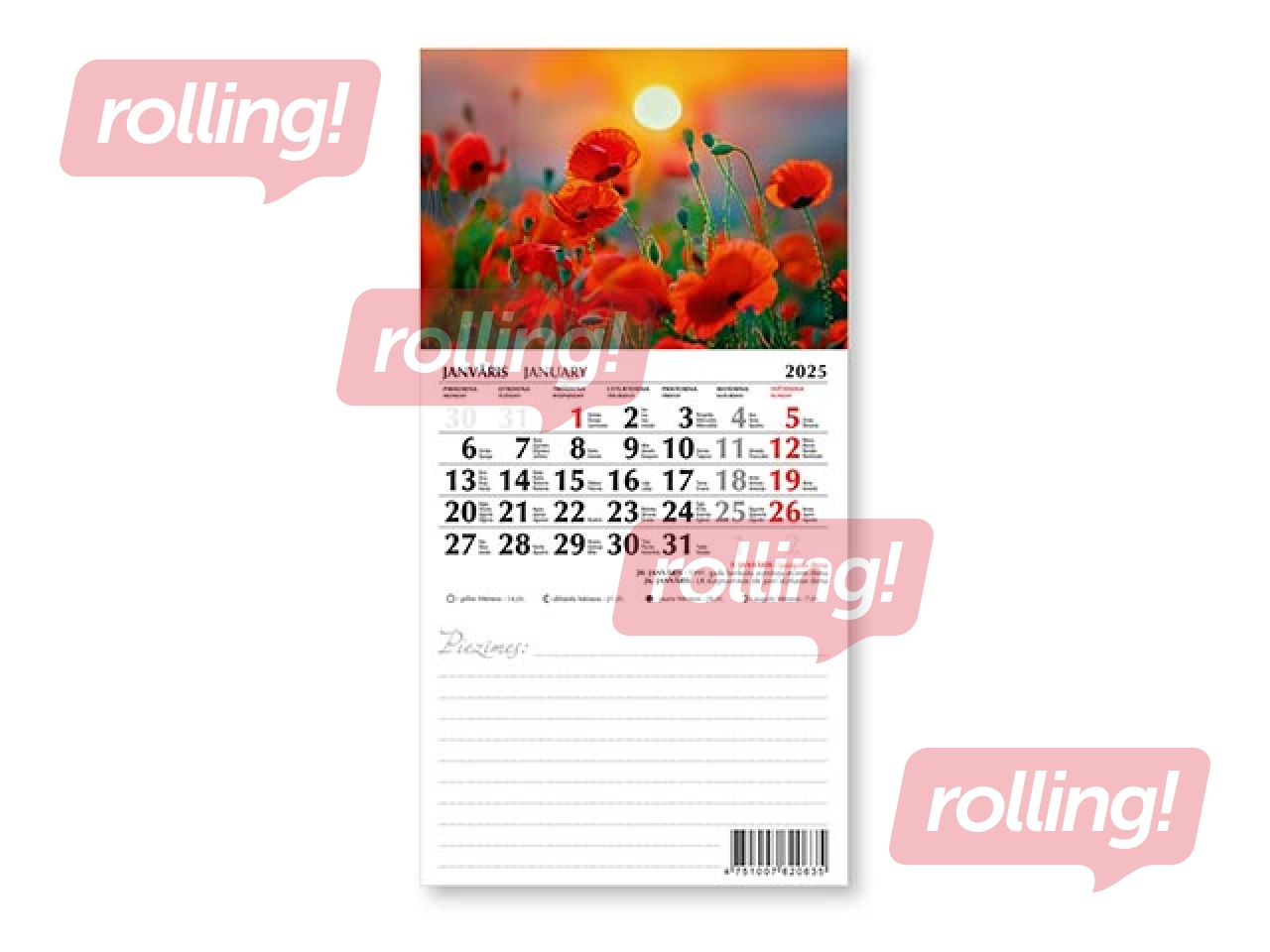 Kalendārs ar magnētu, Nr.7