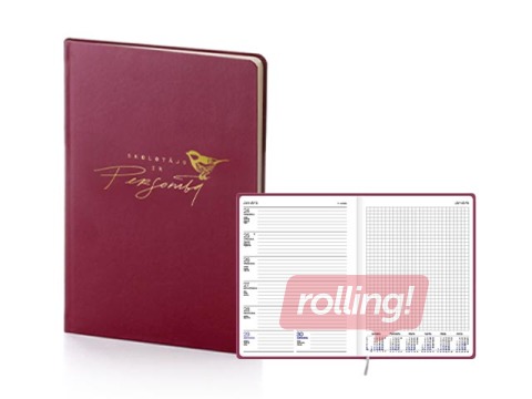 Skolotāja dienasgrāmata Ziedonis, Skolotājs ir personība, 2025/2026, bordo