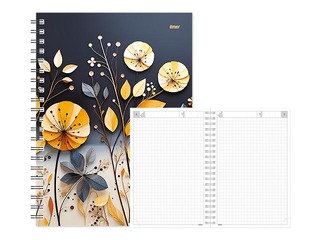 Dienasgrāmata - piezīmju bloks bez datumiem, Tempo Spiral, rūtiņu, Night Light