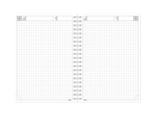 Dienasgrāmata - piezīmju bloks bez datumiem, Tempo Spiral, rūtiņu, Golden Bird