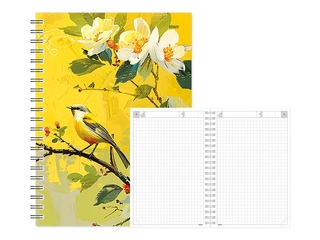 Dienasgrāmata - piezīmju bloks bez datumiem, Tempo Spiral, rūtiņu, Adele