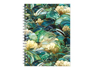 Dienasgrāmata - piezīmju bloks bez datumiem, Tempo Spiral, rūtiņu, Green Field