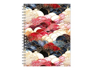 Dienasgrāmata - piezīmju bloks bez datumiem, Tempo Spiral, rūtiņu, Golden Silk