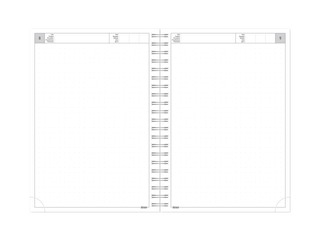 Dienasgrāmata - piezīmju bloks bez datumiem, Tempo Spiral, punktotas lapas, Floral