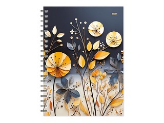 Dienasgrāmata - piezīmju bloks bez datumiem, Tempo Spiral, punktotas lapas, Night Light