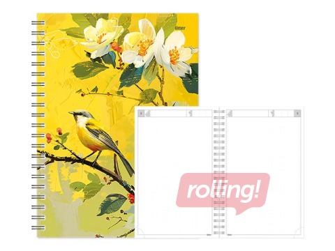 Dienasgrāmata - piezīmju bloks bez datumiem Tempo Spiral, Adele, punktotas lapas